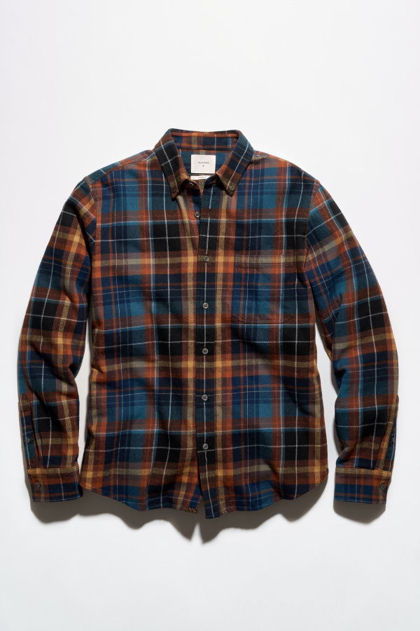 Billy Reid Micro Block Plaid Tuscumbia Shirt - Multi