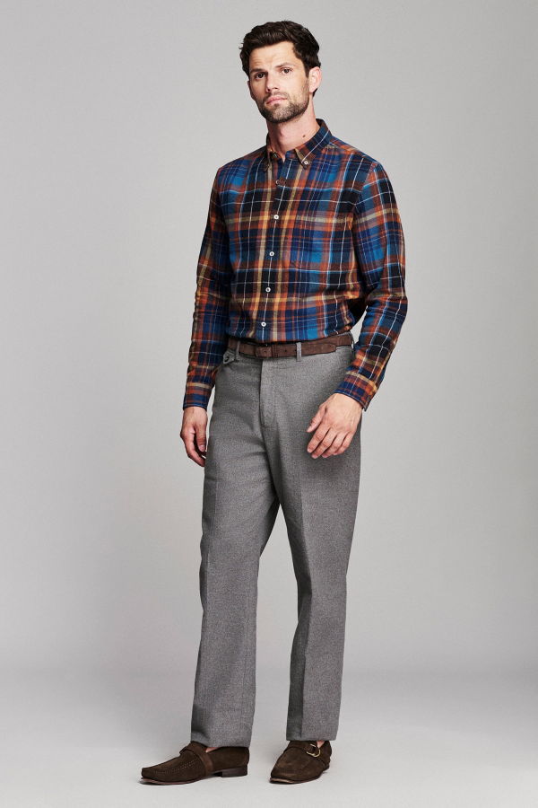 Billy Reid Micro Block Plaid Tuscumbia Shirt - Multi