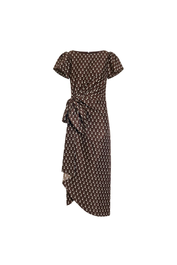 Atelier Delphine Emeline Dot Dress - Chocolate Multi