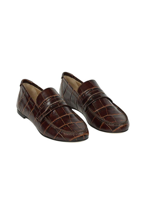 Jamie Haller The Penny Loafer - Oxblood Croc