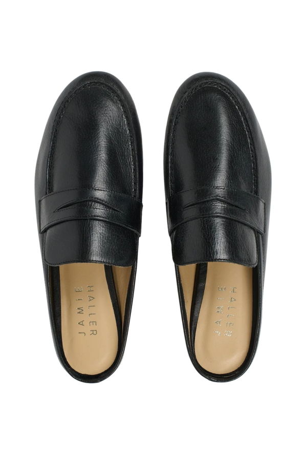 Jamie Haller The Penny Loafer Mule - Black
