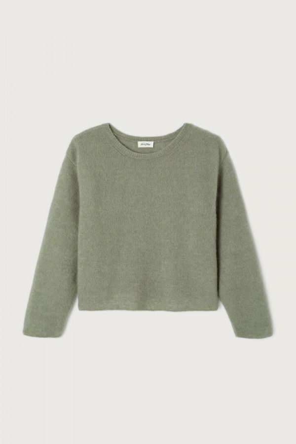 American Vintage Vito Boxy Sweater - Melange Khaki