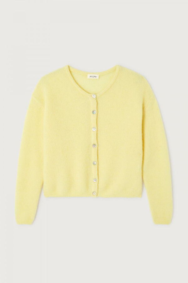 American Vintage Vito Cardigan - Melange Lemon Tree