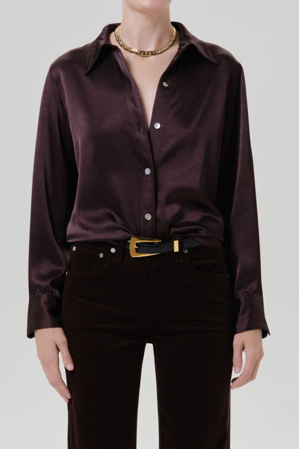 Citizens of Humanity Tullah Japanese Hammered Satin Shirt