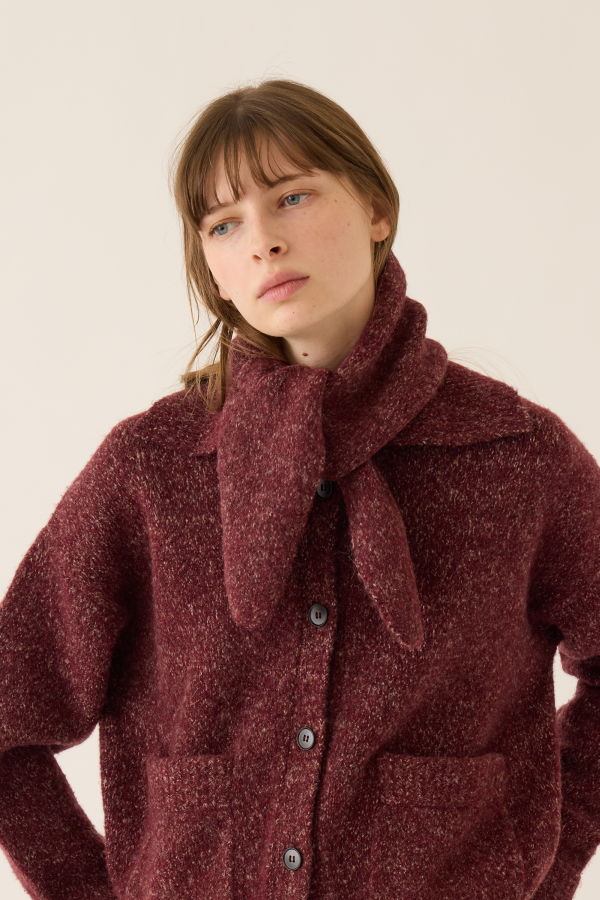 Demylee Daisy Speckled Wool Alpaca Baguette Scarf