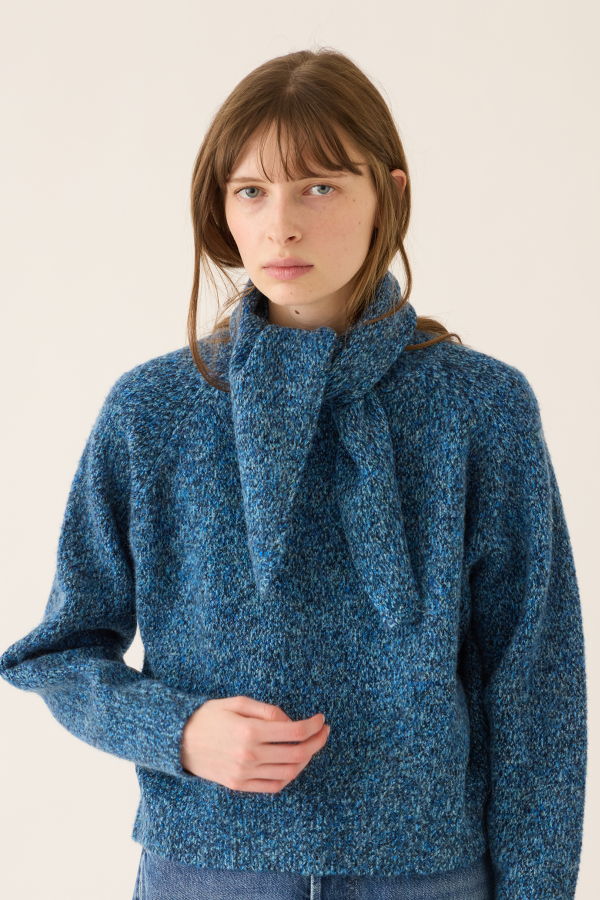 Demylee Daisy Speckled Wool Alpaca Baguette Scarf