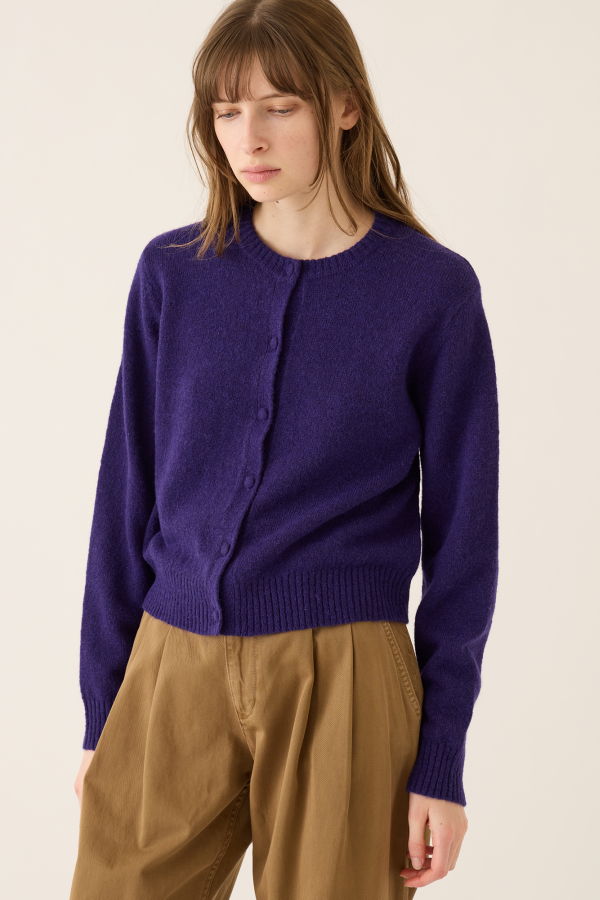 Demylee Faye Alpaca Cardigan - Violet
