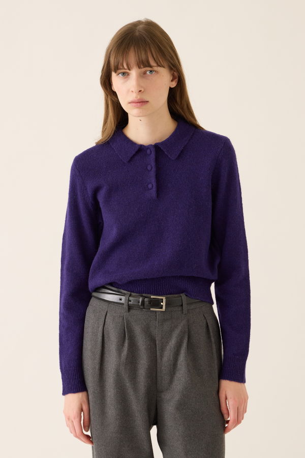 demylee Robin Alpaca Polo Sweater