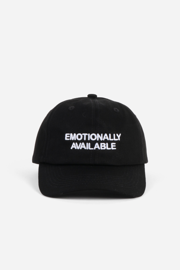 INTENTIONALLY __________. Emotionally Available Dad Cap - Black White