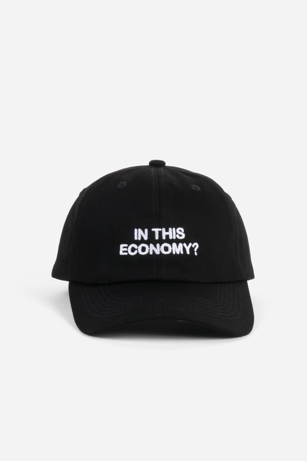 INTENTIONALLY __________. In This Economy? Dad Cap - Black White
