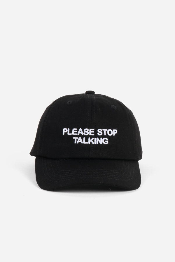 INTENTIONALLY __________. Please Stop Talking Dad Cap - Black White