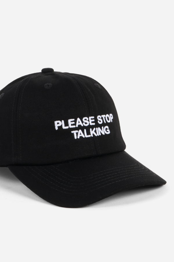 INTENTIONALLY __________. Please Stop Talking Dad Cap - Black White