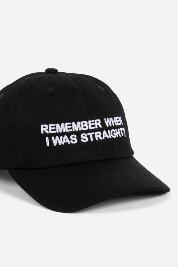INTENTIONALLY __________. Remember When I Was Straight? Dad Cap - Black White