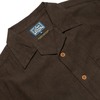 Studio D'Artisan 5739 Cotton/Linen Amami-Dorozome Mud-Dyed Shirt - Dark Brown - Thumbnail 3