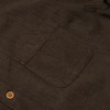 Studio D'Artisan 5739 Cotton/Linen Amami-Dorozome Mud-Dyed Shirt - Dark Brown - Thumbnail 4
