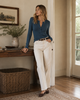 DÔEN Heath Cashmere Henley Sweater - Blue Stone - Thumbnail 2