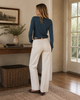 DÔEN Heath Cashmere Henley Sweater - Blue Stone - Thumbnail 3