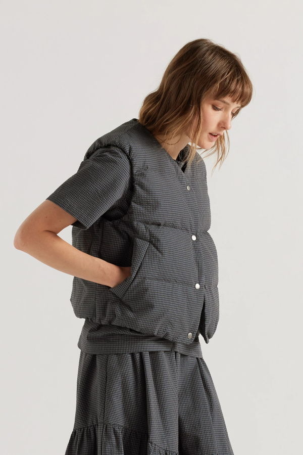 Kloke Static Quilted Down Vest - Ink