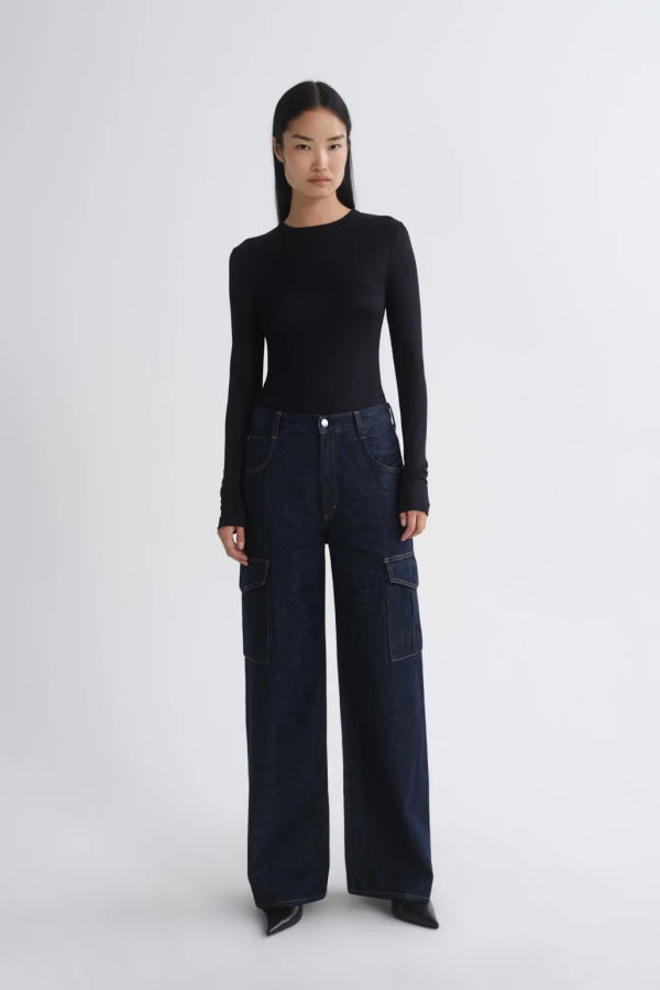 AGOLDE Delphi Slim Tee Viscose - Obscura