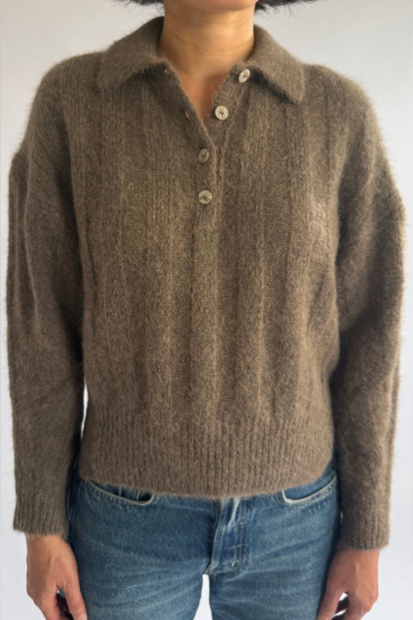 Rus Murmur Polo Sweater - Taupe