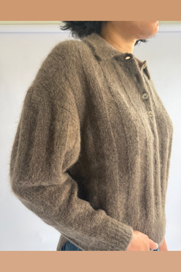 Rus Murmur Polo Sweater - Taupe