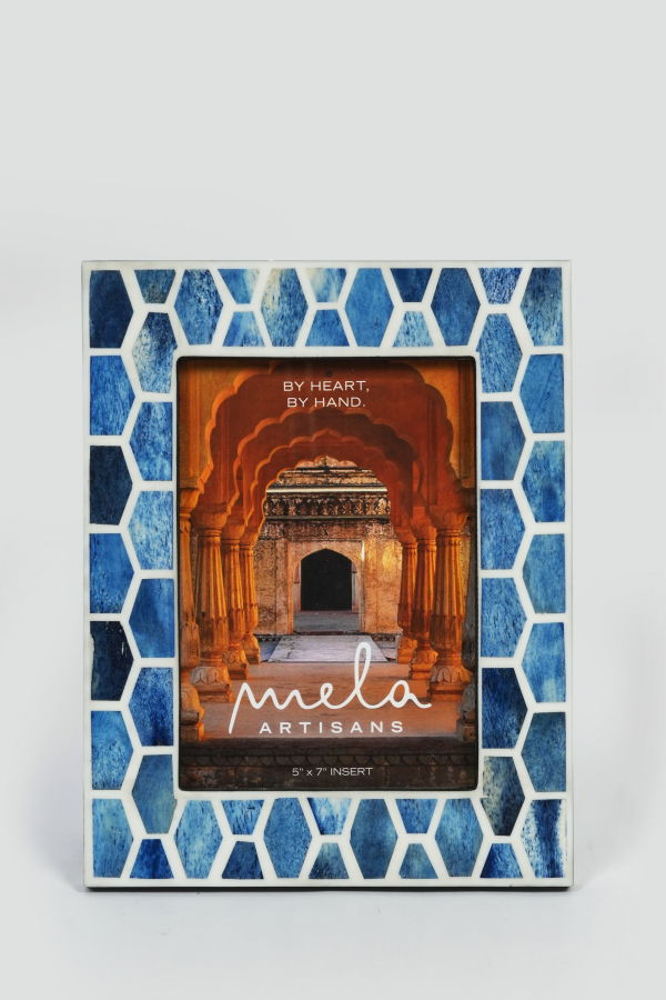 Mela Artisans Gramercy Bone Inlay Photo Frame 5x7