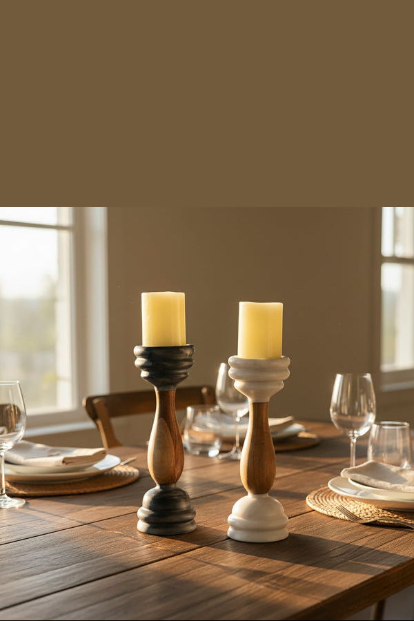 Mela Artisans Signature Pillar Candleholders