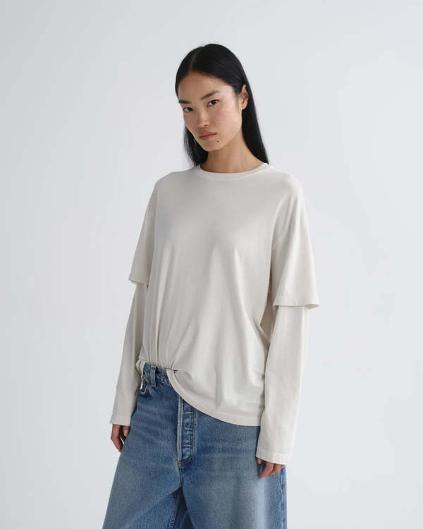 AGOLDE Lois Tee - Bone