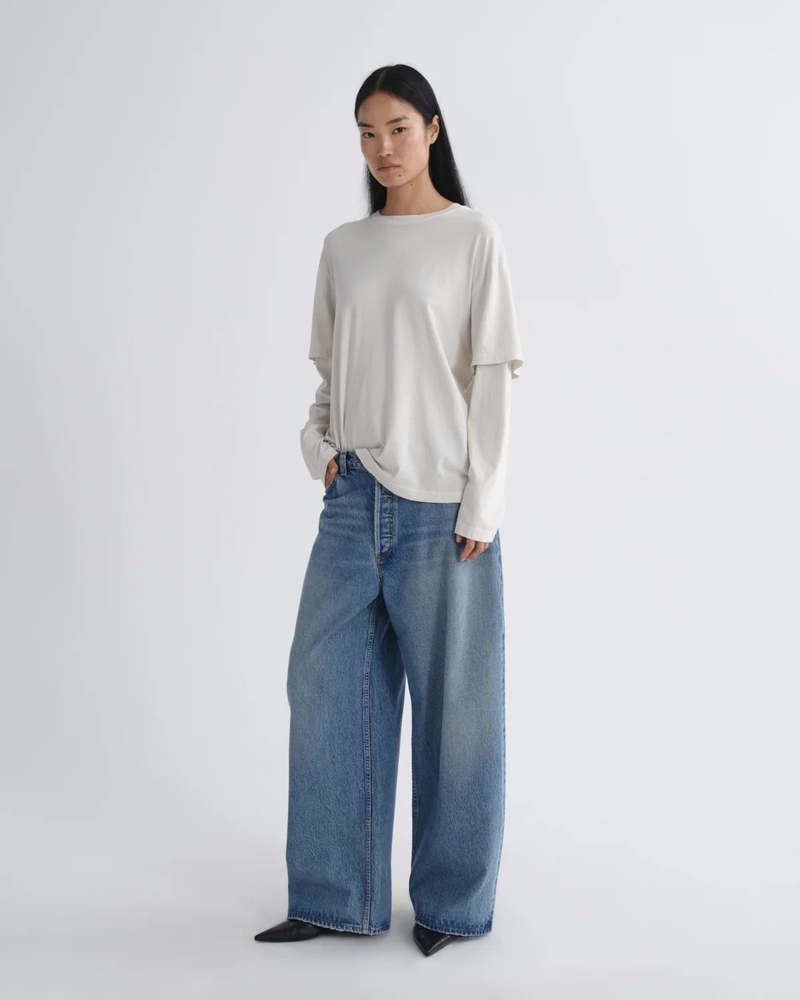 AGOLDE Lois Tee - Bone