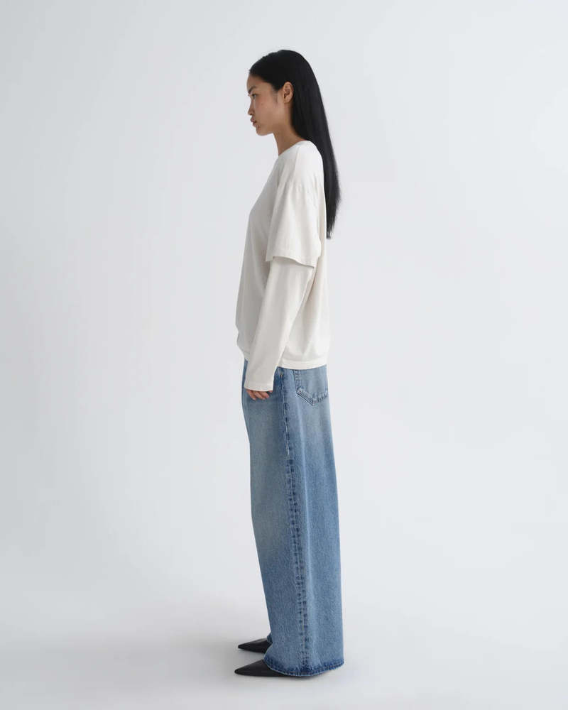AGOLDE Lois Tee - Bone