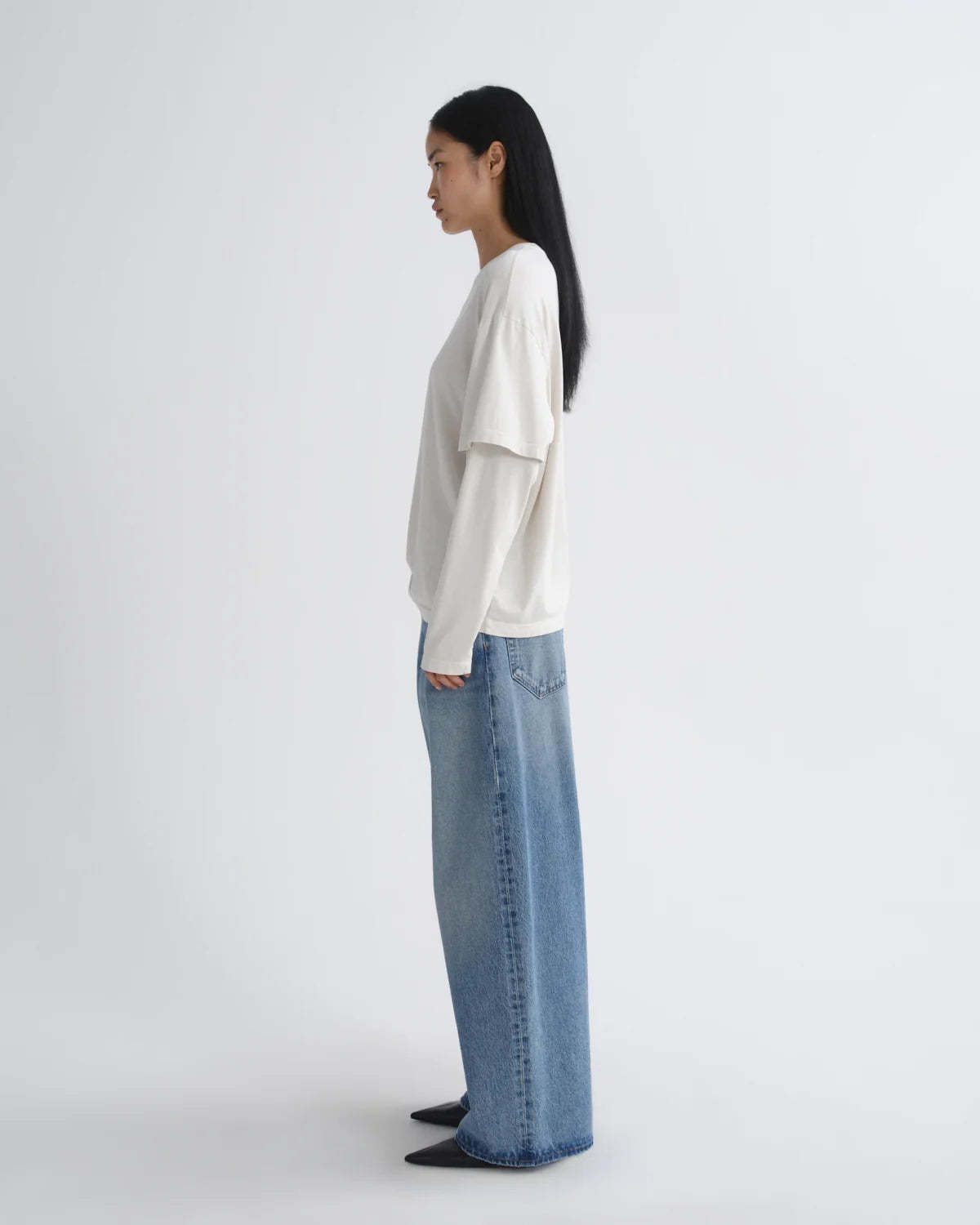 AGOLDE Lois Tee - Bone - Image 4 of 5