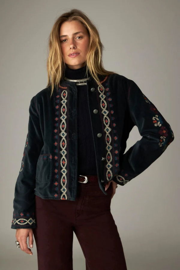Maison Hotel Breton Jacket in Velvet