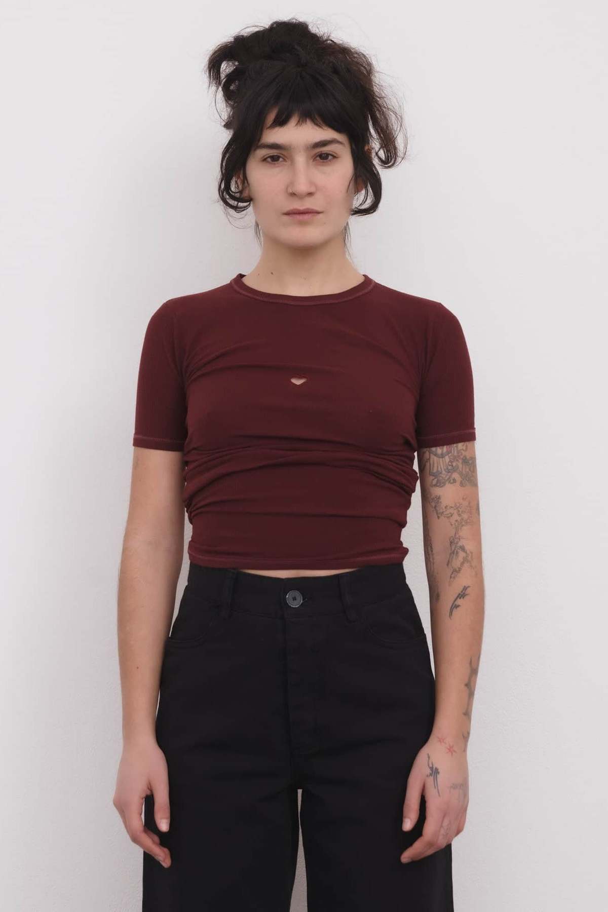 Baserange Heart Tee Shirt - Nara Red - Image 1 of 5