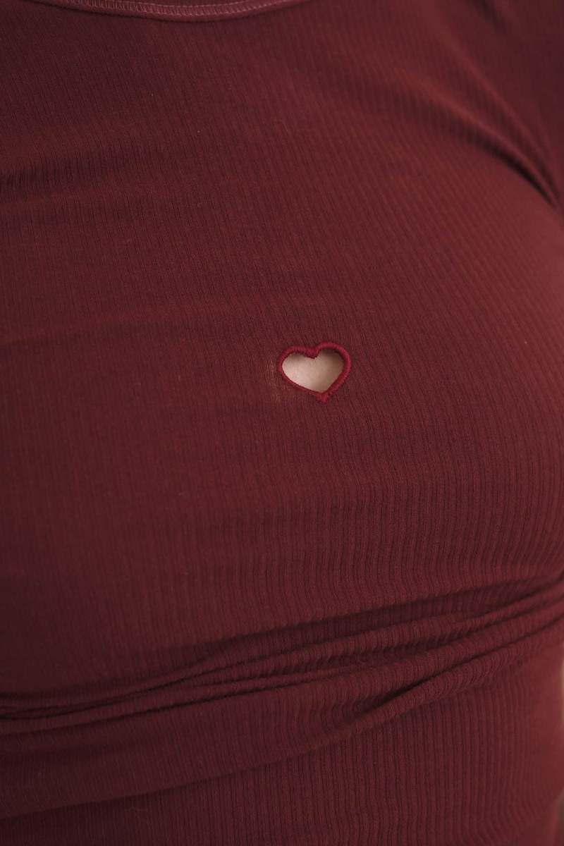 Baserange Heart Tee Shirt - Nara Red