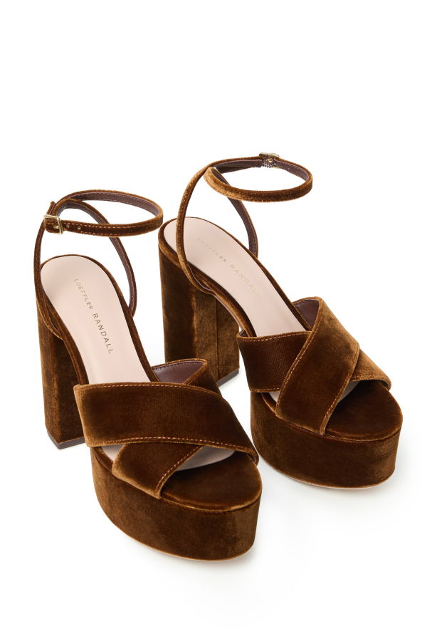 Loeffler Randall Loretta Platform Sandal - Dark Brown