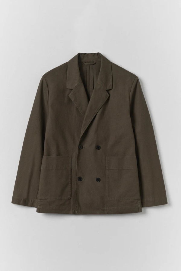 TOAST Canvas Double Breasted Jacket - Flint Grey