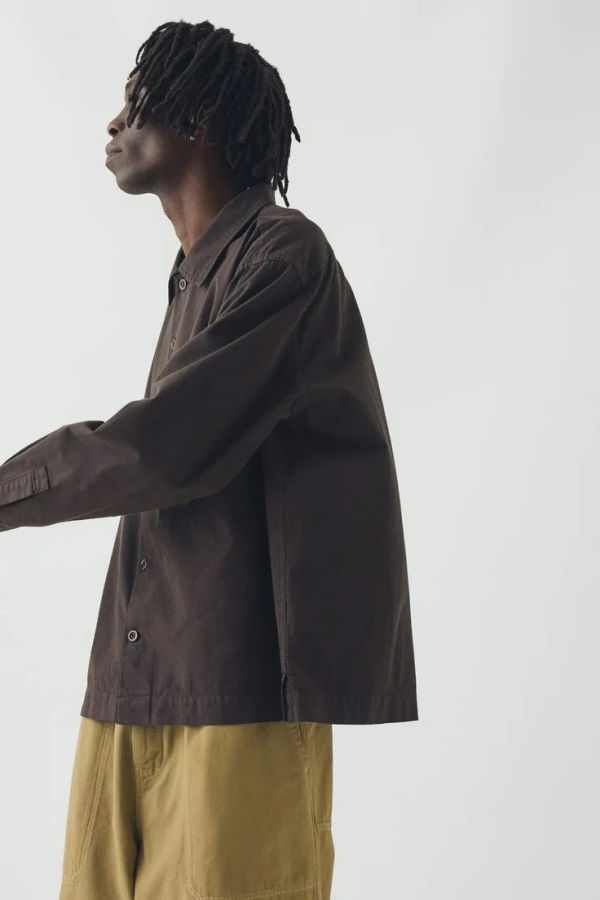 TOAST Elis Garment Dyed Oxford Shirt - Black Walnut