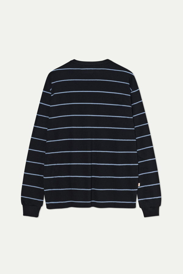 La Paz Feij Long Sleeve Top - Black/Blue Stripe