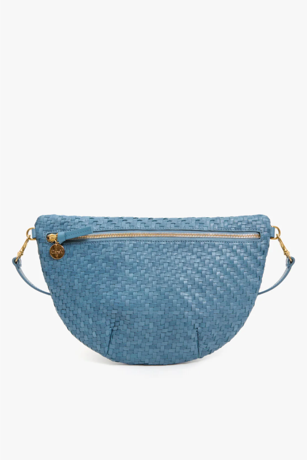 Clare V. Grande Fanny Woven Zig Zag Handbag