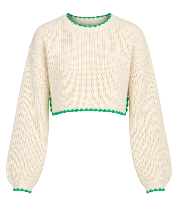 Atelier Delphine Aries Top - Ivory/Green Atelier Delphine Aries Top - Ivory/Green