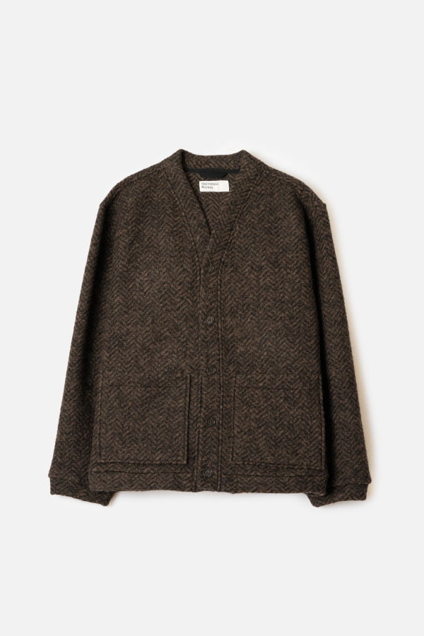 Universal Works Advance Cardigan Raven Fleece
