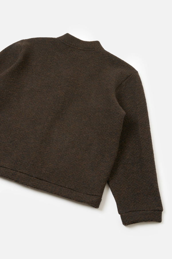 Universal Works Advance Cardigan Raven Fleece