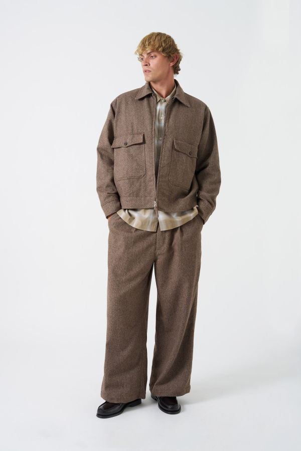 Universal Works E130 Jacket Wool Herringbone