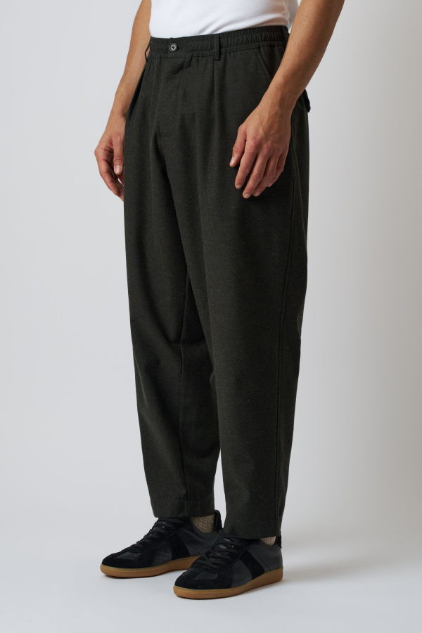 Universal Works Pleated Track Pant Recycled Italian Tweed