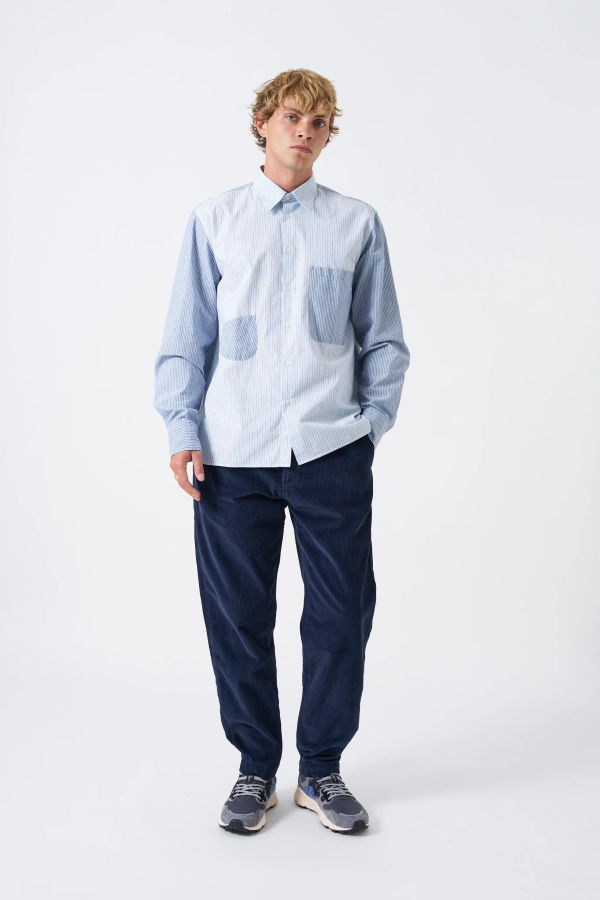 Universal Works Station Shirt Mix Stripes