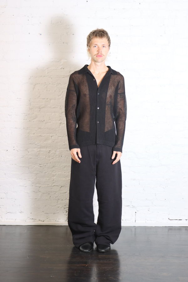 Issey Miyake Rustic Mesh Cardigan