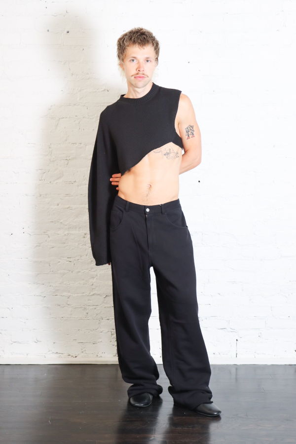 HOMME PLISSE ISSEY MIYAKE Wafer Knit One Sleeve Top