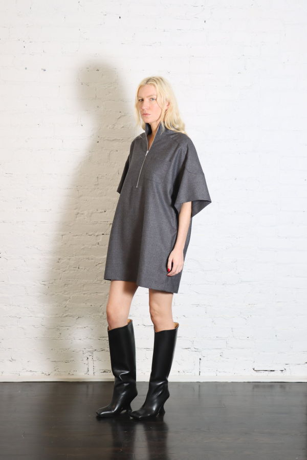 MM6 Maison Margiela Wool 1/4 Zip Dress Jacket Dress