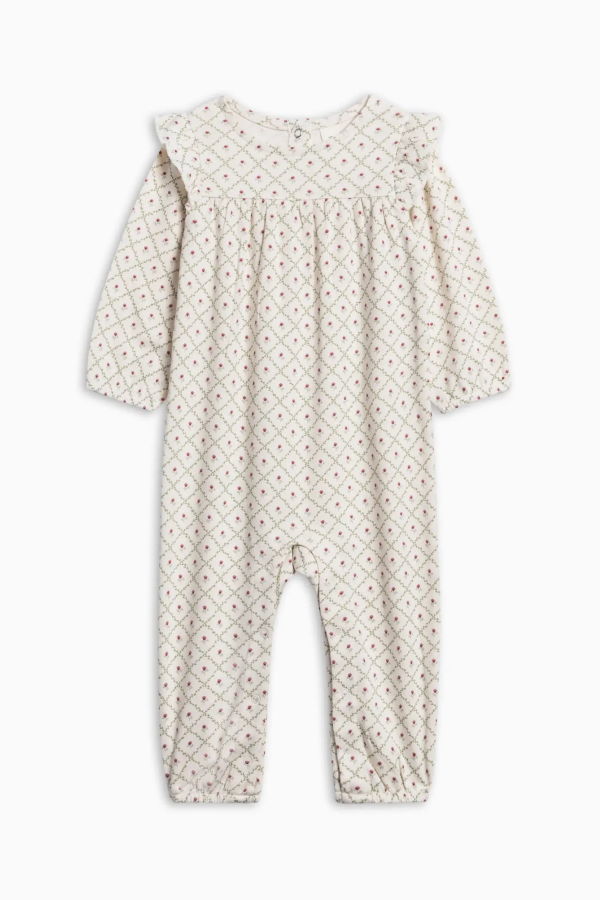 KIDS Colored Organics Jine Ruffle Sleeve Floral Romper