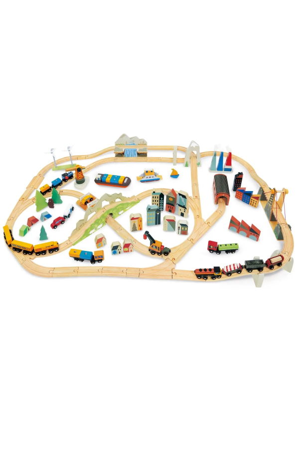 KIDS Tender Leaf Toys Mountain View Train Set